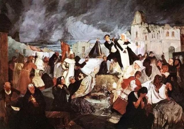 Terremoto de 1812. Óleo de Tito Salas (1929)